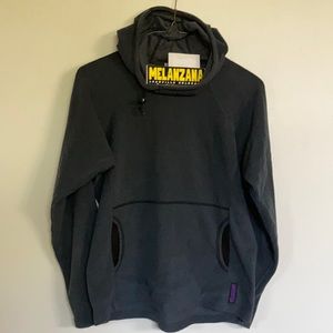 Melanzana men’s small microgrid hoodie gray